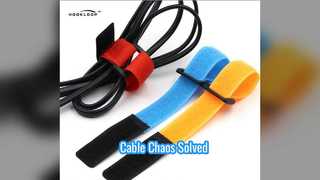 Secure Cables Instantly Reusable Hook Loop Tie